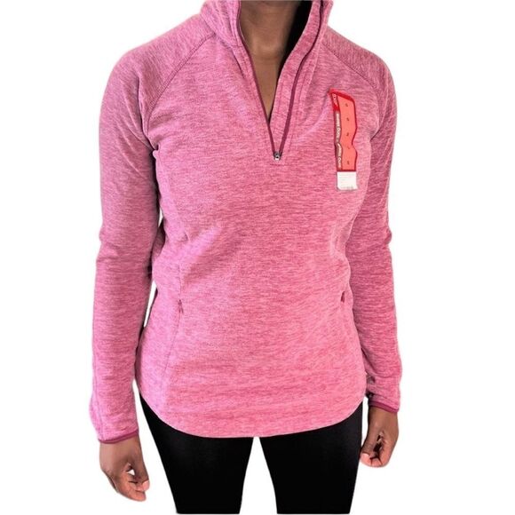 2/$30 BCG Red Plum Microfleece Pullover 1/4 zip Jacket - Picture 1 of 13